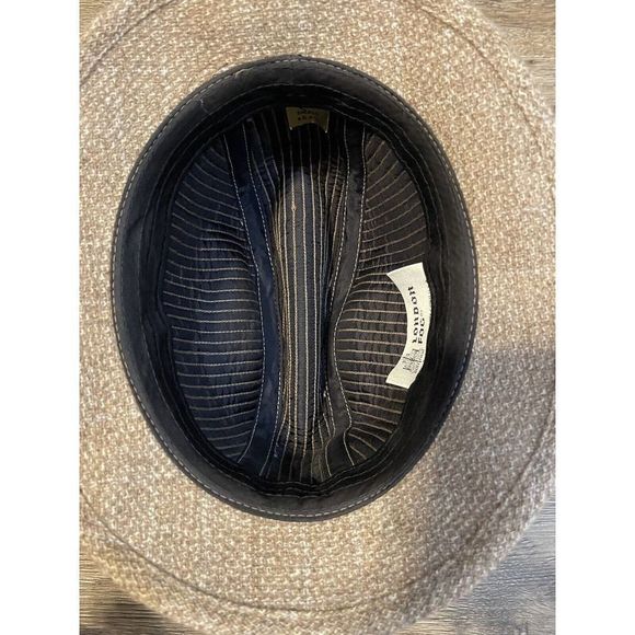 Fedora Hat Vintage London Fog Mens BrownWool Tweed Grandpa Dark Academia Small - Picture 3 of 8